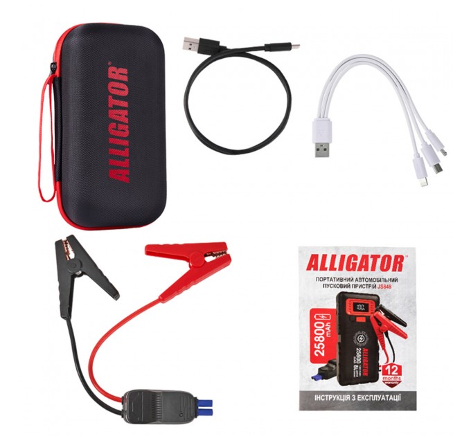 Пусковий пристрій Alligator Jump Starter 800A/1600A 20000mAh зі Smart-клемами, ціна: 3 673 грн.