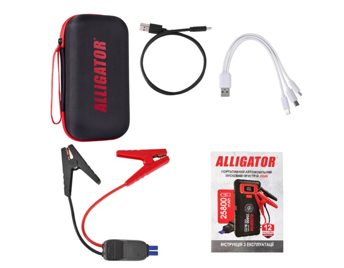 Пусковий пристрій Alligator Jump Starter 800A/1600A 20000mAh зі Smart-клемами, ціна: 4 319 грн.