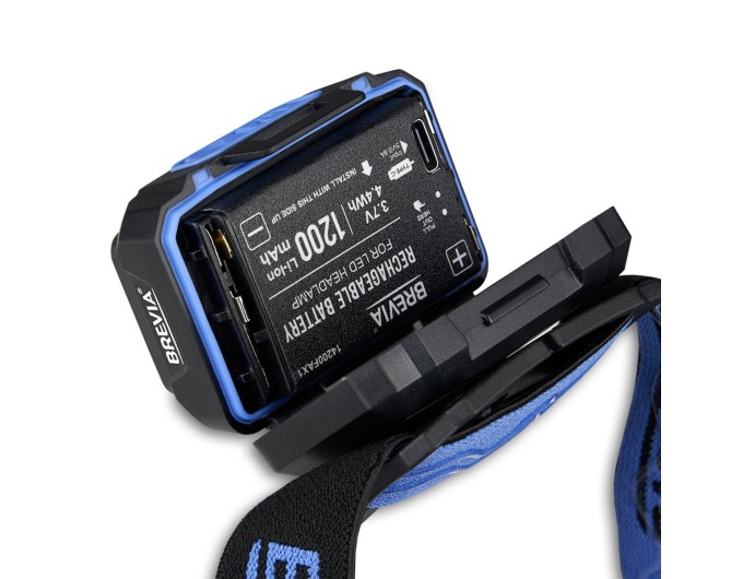 Фонарь налобный Brevia 500Lm, 3W CREE XPG+COB, 1200mAh/3xAAA, с сенсором белый/красный, цена: 999 грн.