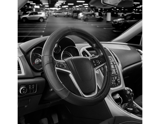 Чохол на кермо Carlife 37-39см, шкіра, чорний SW242M, ціна: 408 грн.