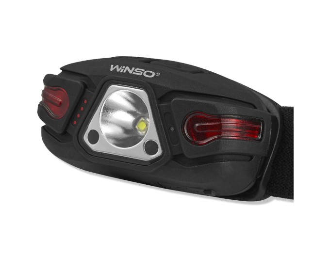 Фонарь налобный Winso 250Lm, 5W LED, 850mAh, с сенсором белый/красный, цена: 530 грн.