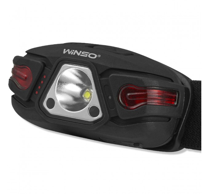 Фонарь налобный Winso 250Lm, 5W LED, 850mAh, с сенсором белый/красный, цена: 525 грн.
