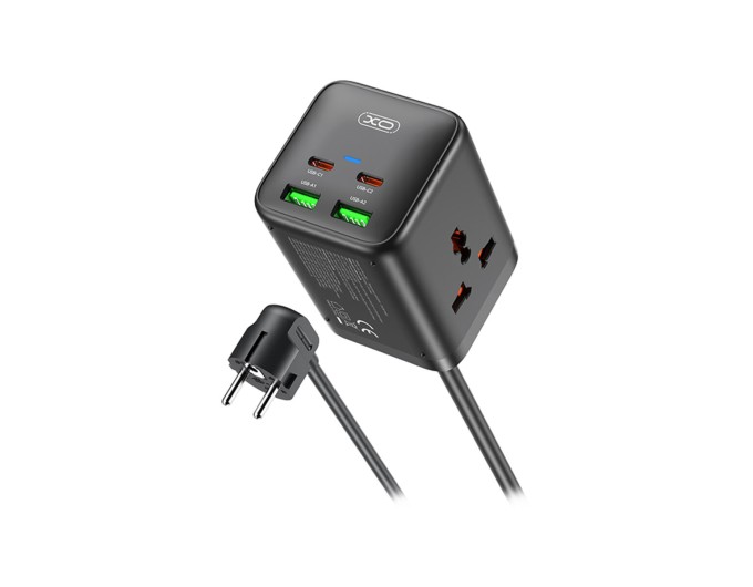 Сетевое зарядное устройство XO WL24 Fast Charging Desktop Charger Array Plug 65W черный, цена: 1 099 грн.