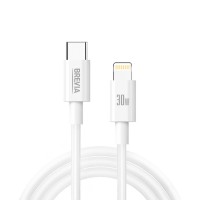 Кабель Brevia Type-C to Lightning 30W 1м, белый box