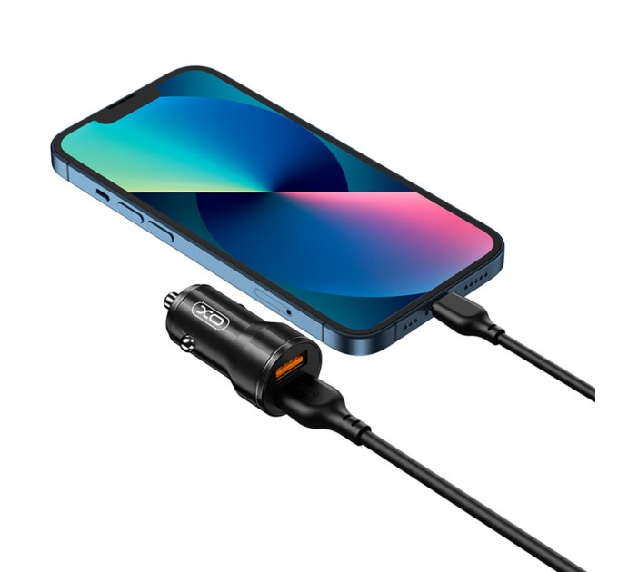 Автомобильное зарядное устройство XO CC48 Smart Dual USB Metal черный, цена: 89 грн.