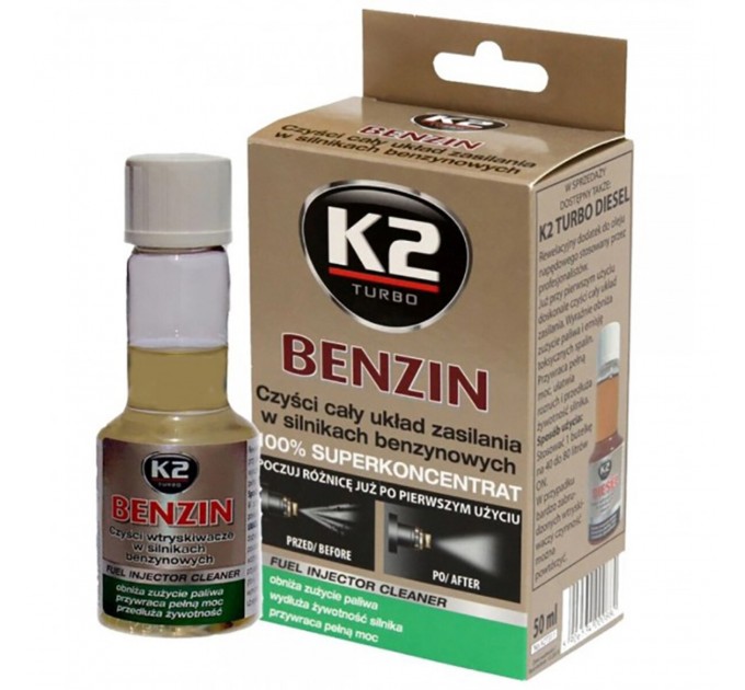 Очиститель инжекторов для бензиновых двигателей K2 Turbo Benzin 50мл, цена: 79 грн.