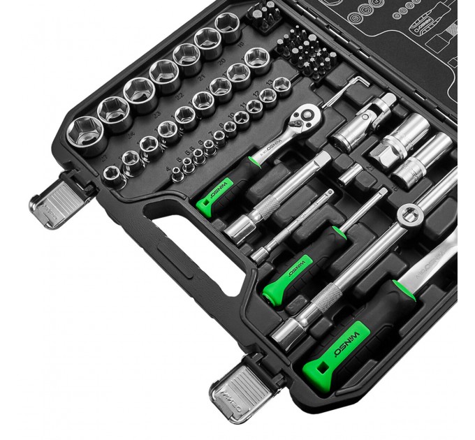 Професійний набір інструментів в кейсі Winso Pro 1/2", 1/4" 72 T, CR-V, 73од., ціна: 2 510 грн.