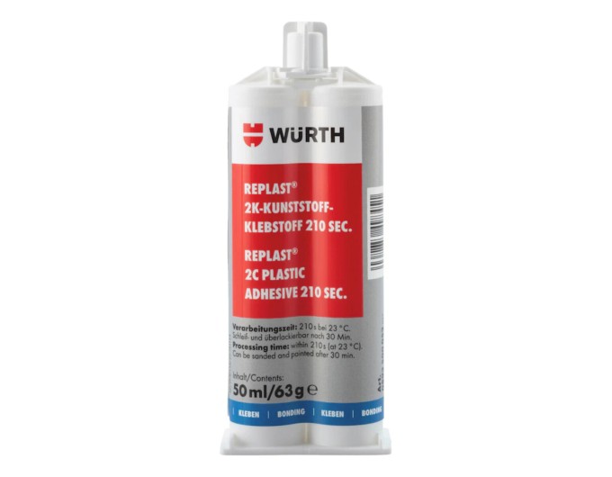 Клей Wurth Replast Me 210 секунд для пластика черный 50мл, цена: 706 грн.