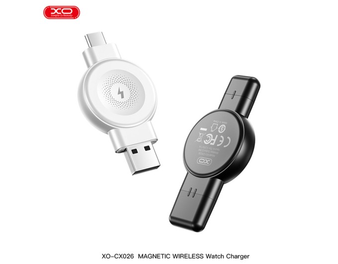 Беспроводное зарядное устройство XO CX026 Watch Wireless Charger Apple/Samsung USB/Type-C белый, цена: 299 грн.