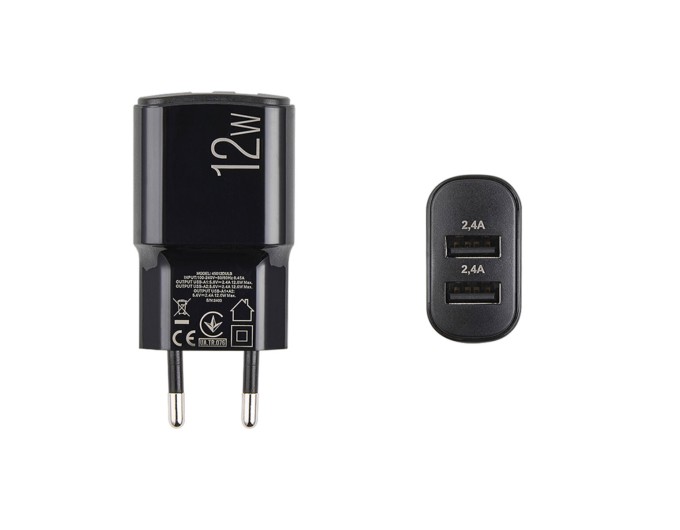 Сетевое зарядное устройство Brevia ePower 12W 2xUSB-A черный, цена: 233 грн.
