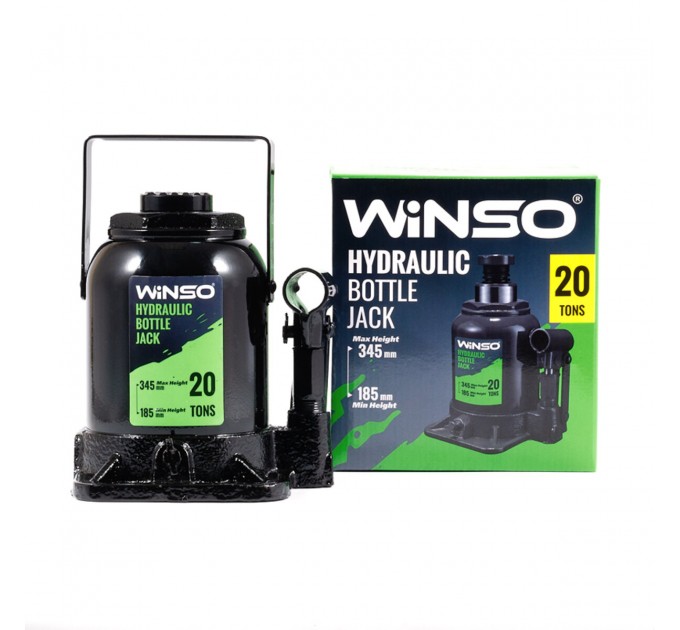 Домкрат гідравлічний пляшковий Winso 20т 185-345мм, ціна: 1 953 грн.