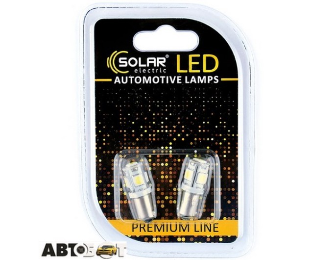 LED лампа SOLAR T8.5 BA9s 12V 5SMD 5050 white SL1331 (2 шт.), ціна: 59 грн.