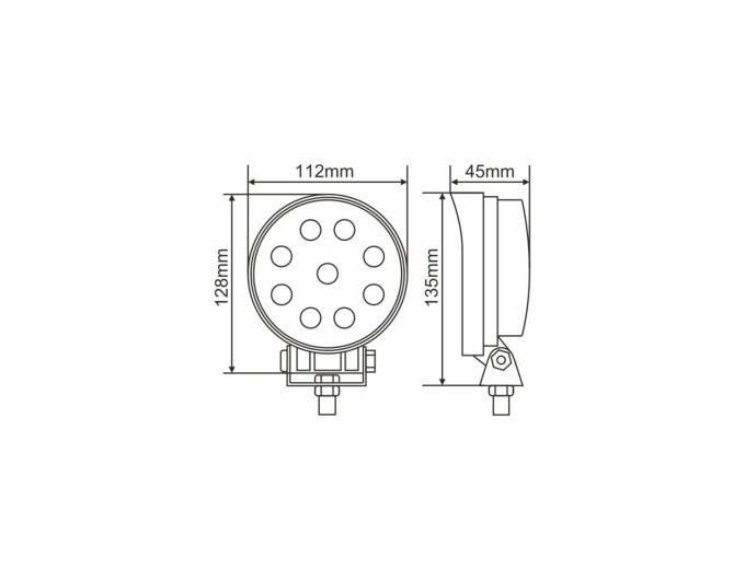 Фара светодиодная Brevia Epistar Flood 10-30V, 27W (9x3W), 1980Lm, 1шт, цена: 430 грн.