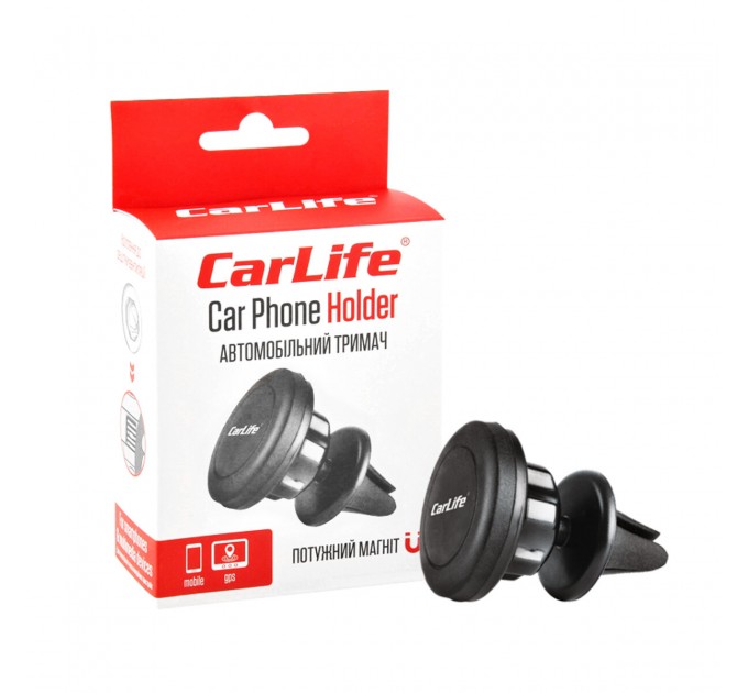 Тримач мобільного телефону автомобільний Carlife PH612 магнітний на дефлектор, ціна: 136 грн.