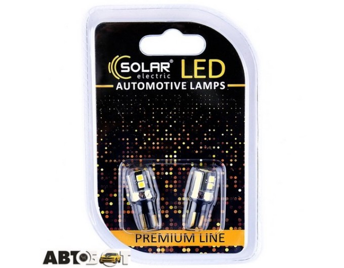 LED лампа SOLAR T10 W2.1x9.5d 12V 6SMD 3030 SSC white SL1341 (2 шт.), ціна: 493 грн.