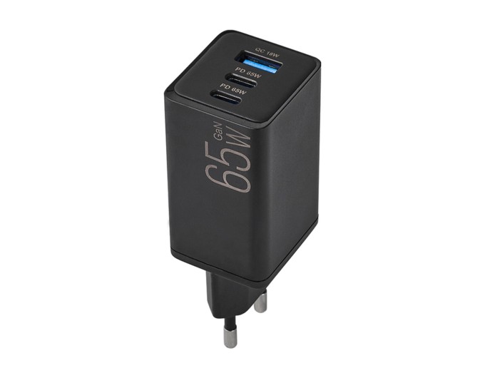 Сетевое зарядное устройство Brevia ePowerGaN PD65W 2xUSB-C+USB-A черный, цена: 1 214 грн.