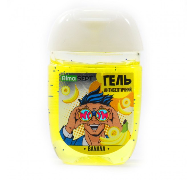 Антисептичний гель Alma Sept для рук PopArt Banana 40мл, ціна: 39 грн.
