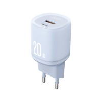 Сетевое зарядное устройство XO L144 PD20W 1USB-A+1USB-C синий