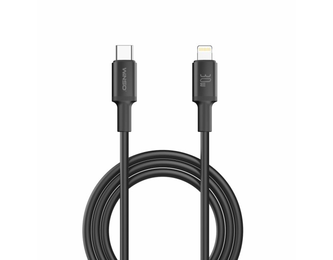 Кабель Winso Pro Type-C to Lightning 30W TPE 1,2м чорний, ціна: 164 грн.