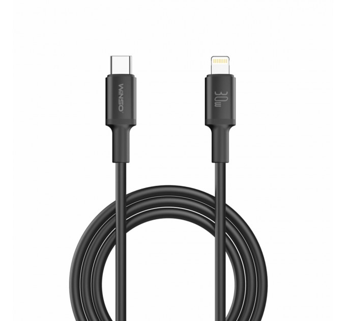 Кабель Winso Pro Type-C to Lightning 30W TPE 1,2м черный, цена: 164 грн.