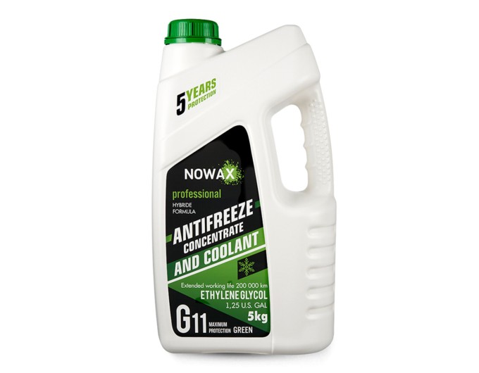 Антифриз Nowax Green G11 зеленый концентрат 5кг, цена: 810 грн.