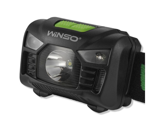 Фонарь налобный Winso 100Lm, 3W LED, 3xAAA, с сенсором белый/красный, цена: 304 грн.