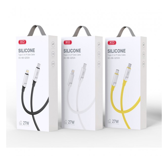 Кабель XO Liquid Silicone Type-C to Lightning 27W 1м черный, цена: 149 грн.