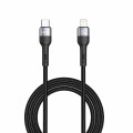 Кабель Winso Pro Type-C to Lightning 30W TPE+плетіння 1м чорний, ціна: 170 грн.
