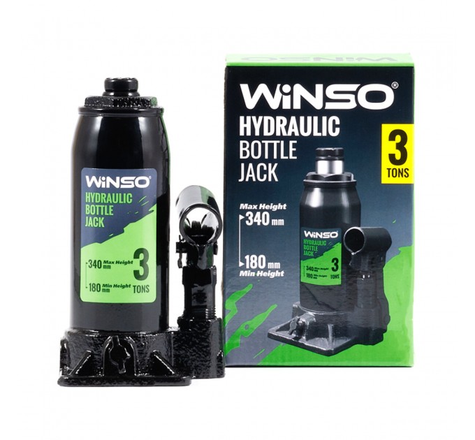 Домкрат гидравлический бутылочный Winso 3т 180-340мм, цена: 678 грн.
