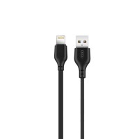 Кабель XO USB to Lightning 2,1А 1м черный