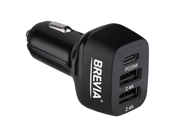 Автомобильное зарядное устройство Brevia ePower TriDrive 44W 1xUSB-C+2xUSB-A черный, цена: 498 грн.