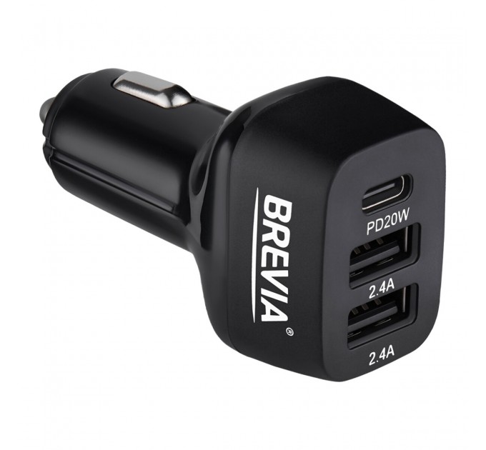 Автомобильное зарядное устройство Brevia ePower TriDrive 44W 1xUSB-C+2xUSB-A черный, цена: 487 грн.