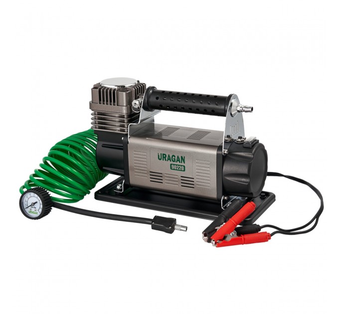 Компрессор автомобильный Uragan 10Атм 160л/мин 600Вт с зажимами АКБ, цена: 4 669 грн.