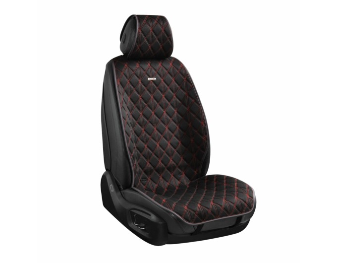Премиум накидки для передних сидений CarLife Nitro, black-red 2шт, цена: 2 331 грн.