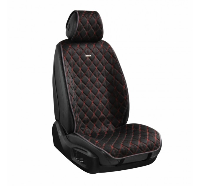 Преміум накидки для передніх сидінь CarLife Nitro, black-red 2шт, ціна: 2 331 грн.