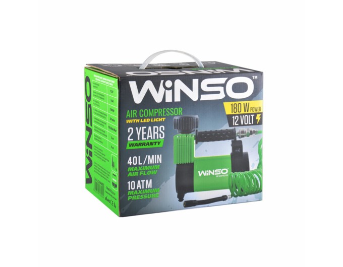 Компресор автомобільний Winso 10Атм 40л/хв 180Вт з LED-ліхтарем, ціна: 1 242 грн.
