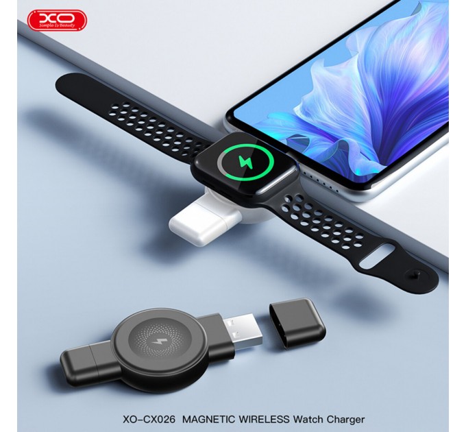 Беспроводное зарядное устройство XO CX026 Watch Wireless Charger Apple/Samsung USB/Type-C белый, цена: 259 грн.