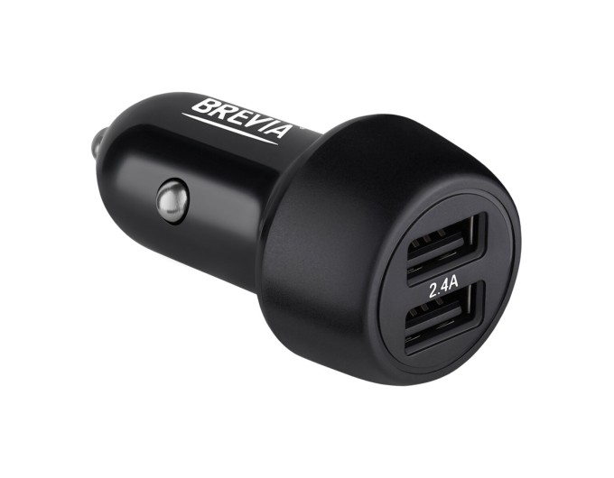 Автомобільний зарядний пристрій Brevia ePower DualDrive 12W 2xUSB-A чорний, ціна: 137 грн.