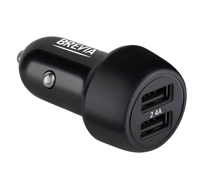 Автомобильное зарядное устройство Brevia ePower DualDrive 12W 2xUSB-A черный, цена: 134 грн.