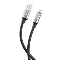 Кабель XO Liquid Silicone USB to Type-C 6A 1м черный