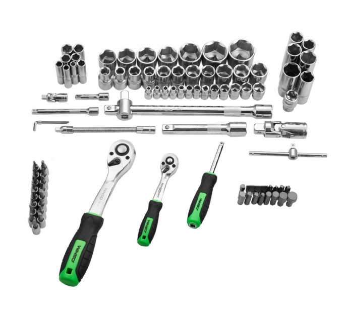 Професійний набір інструментів в кейсі Winso Pro 1/2", 1/4" 72 T, CR-V, 94од., ціна: 3 356 грн.