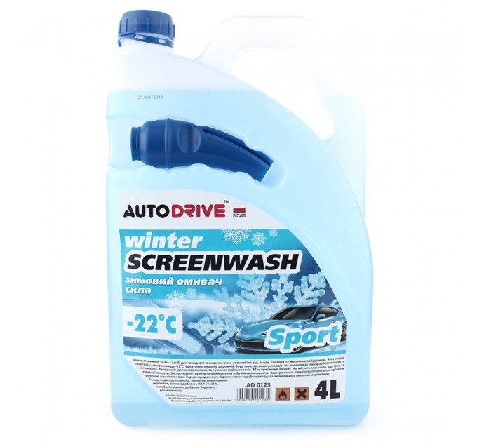 Омыватель стекла AutoDrive -22°С зимний Sport готовый 4л, цена: 346 грн.
