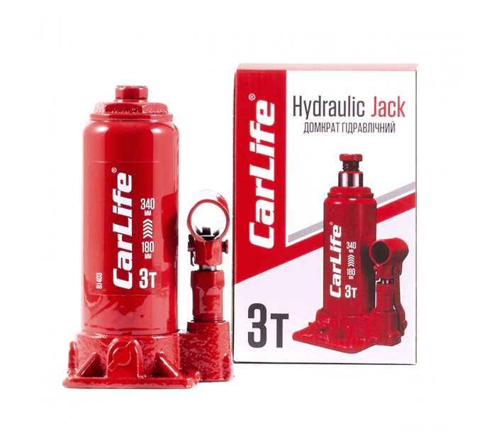 Домкрат гидравлический бутылочный CarLife 3т 180-340мм, цена: 707 грн.