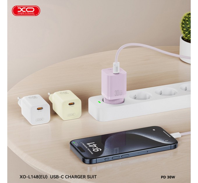 Сетевое зарядное устройство XO L148 PD30W USB-C белый, цена: 269 грн.