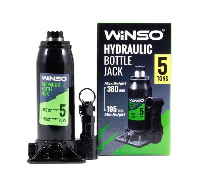 Домкрат гидравлический бутылочный Winso 5т 195-380мм, цена: 815 грн.