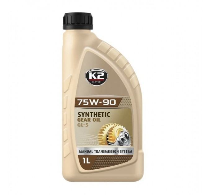 Трансмиссионное масло K2 Synthetic Gear Oil 75W-90 GL5 1л, цена: 302 грн.