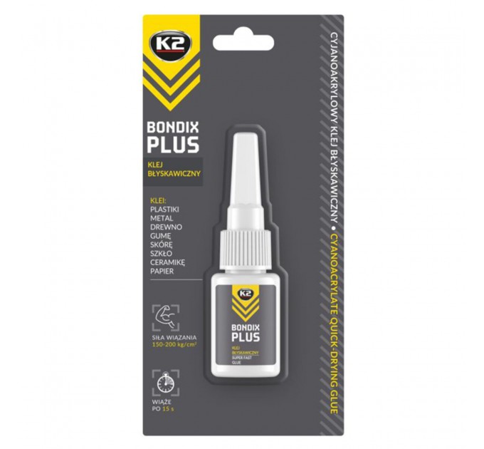 Суперклей K2 Bondix Plus 10г, цена: 112 грн.