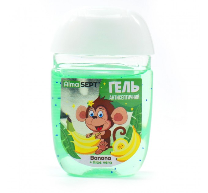 Антисептичний гель Alma Sept для рук Jungle Banana 40мл, ціна: 39 грн.
