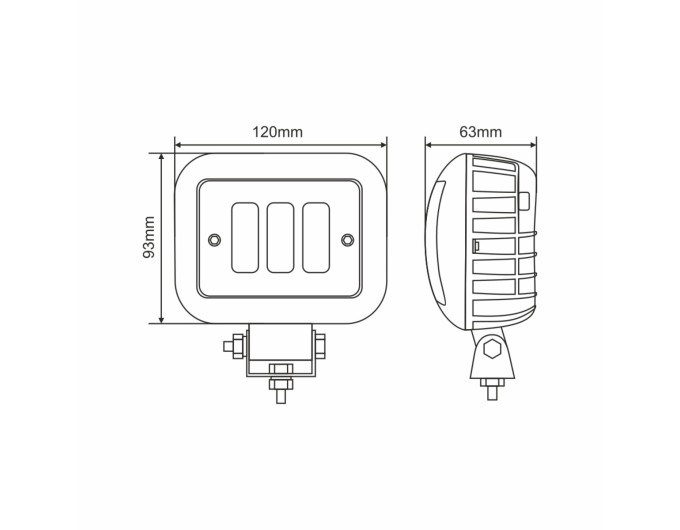 Фара світлодіодна Brevia 10-30V, 30W (3x10W), 2700Lm, CSP1860DE 1шт, ціна: 612 грн.