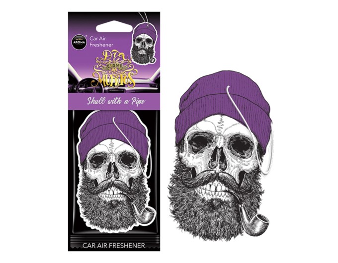 Ароматизатор Aroma Car Cellulose Dia De Los Muertos - Skull with a Pipe сухой, цена: 57 грн.